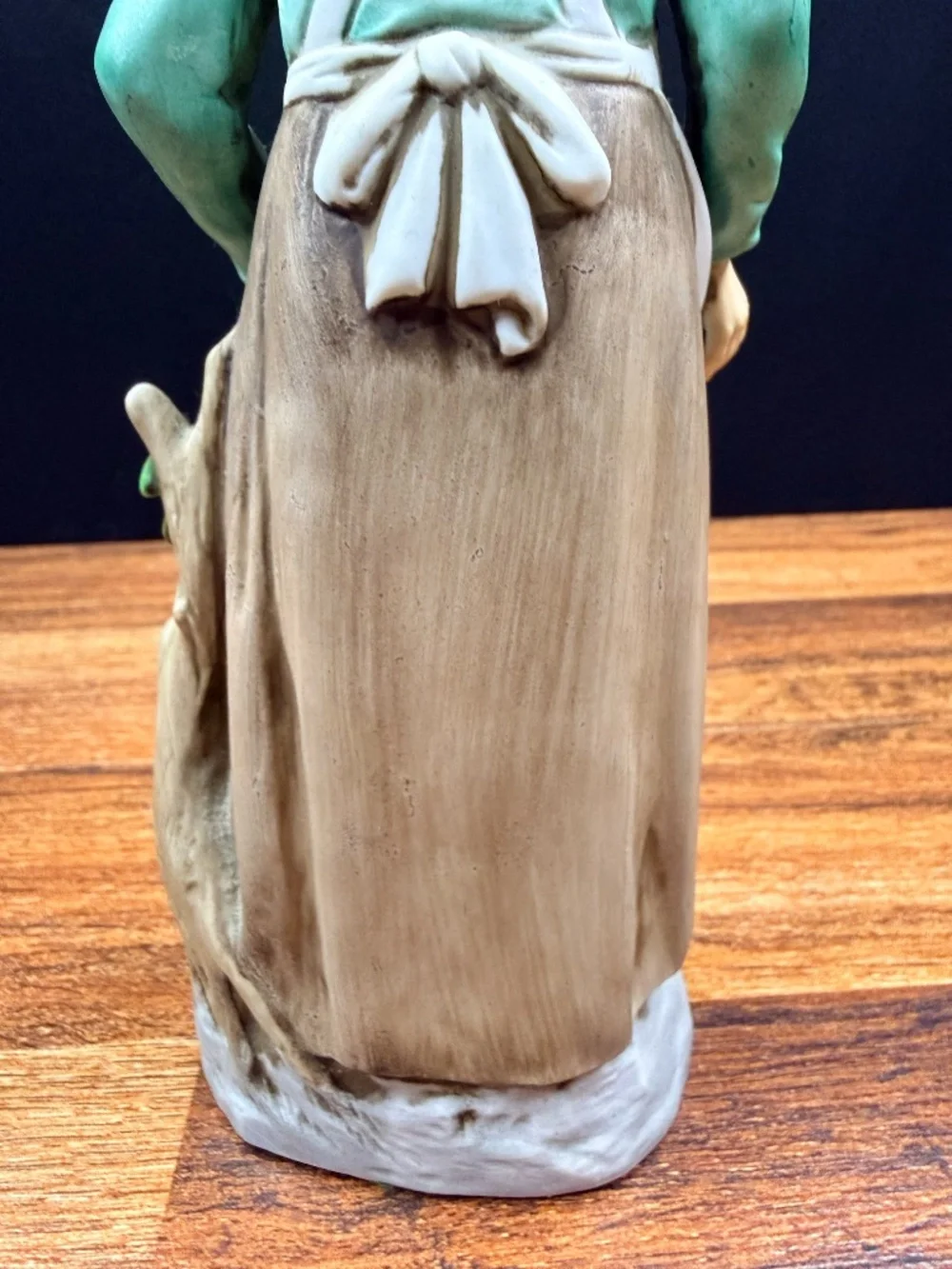 HOMCO Woman Collecting Eggs with Chicken Figurine #1434